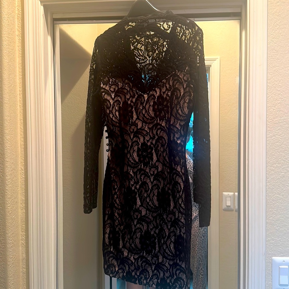 Black lace dress